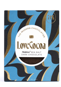 Love Cocoa Maldon Sea Salt Dark Chocolate Bar