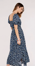 Load image into Gallery viewer, Apricot Sarasa Micro Floral Dress Navy
