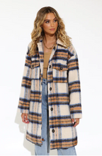Load image into Gallery viewer, Madison The Label Houston Plaid Coat
