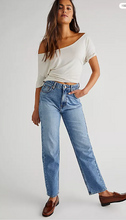 Load image into Gallery viewer, Free People Pacifica Straight Leg Jeans Mid Blue
