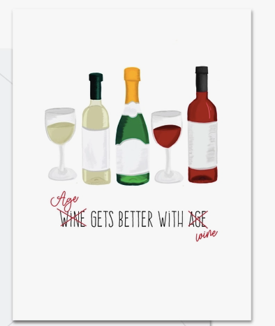 Age Gets Better with Wine Card