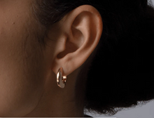 Load image into Gallery viewer, Jenny Brid Toni Hinged Hoops Gold Small

