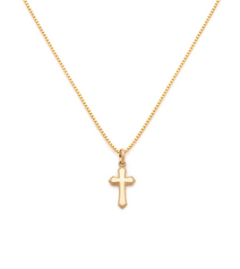 Leah Alexandra Gold Cross Necklace