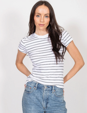 Load image into Gallery viewer, Brunette the Label Fitted Ribbed Tee
