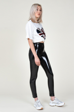 Load image into Gallery viewer, Molly Bracken Shiny Faux Leather Leggings Black
