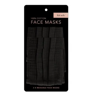 Kitsch Cotton Face Masks 3-Pack